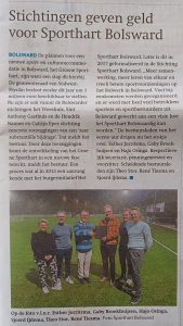 BN schenking stichtingen aan Sporthart Bolsward